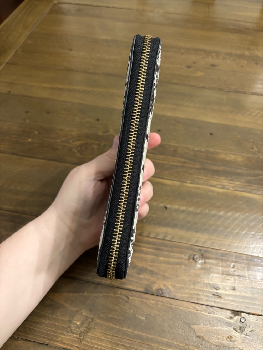 Coach Accordian Zip Wallet in Python-Embossed Leather - Picture 4 of 11